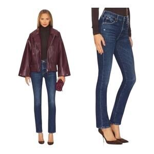 Mother Jeans Rascal Skimp Dark Denim Straight Leg Stretch Jeans NWT Size 26